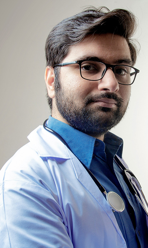 Medical professionals in surgical masks